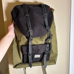Herschel Supply Company Olive Green & Black Backpack